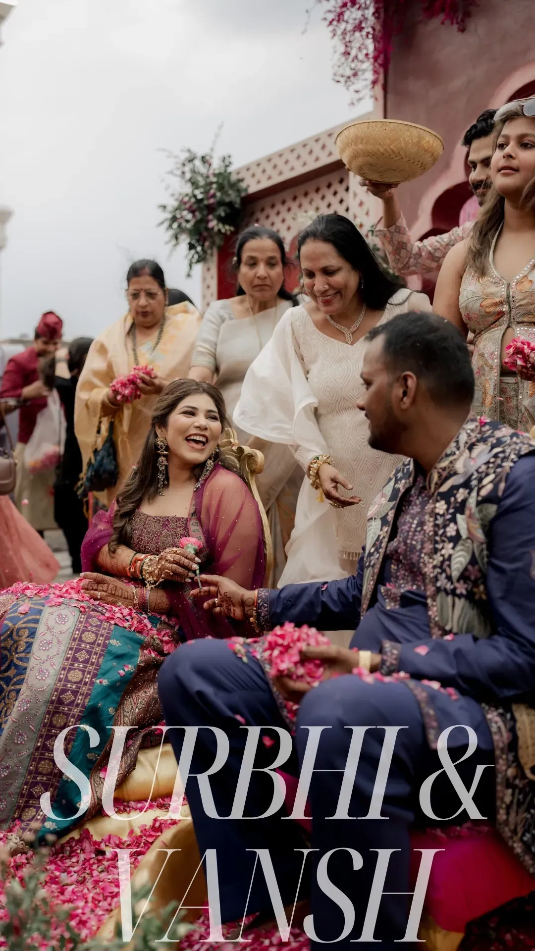 Surbhi and Vansh on their wedding day in Jaipur