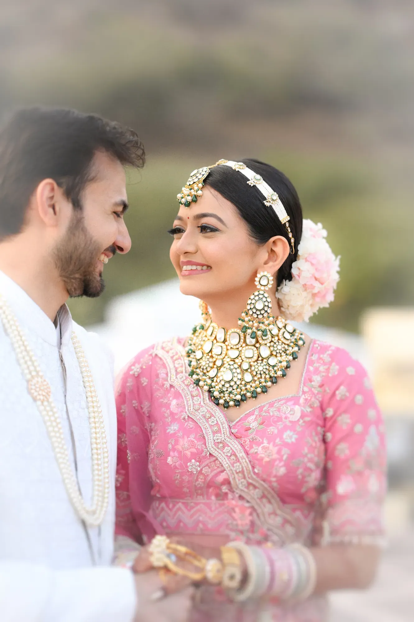 Urvish and Swini during their wedding celebration in Jaipur